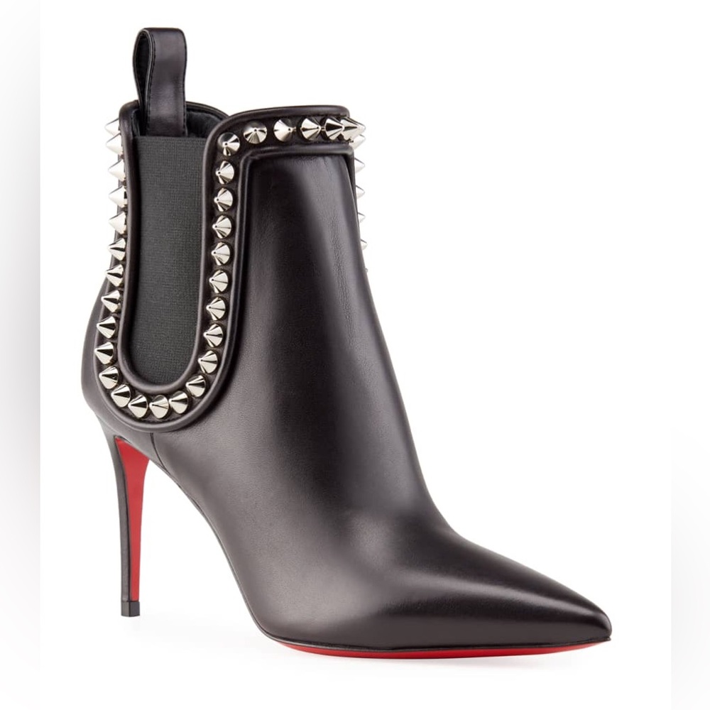 Christian Louboutin - Capaboot 85mm Spiked Napa Stiletto Ankle Boot